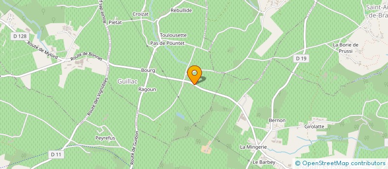 localisation de l'entreprise DOMAINE DE GAIA  GUILLAC