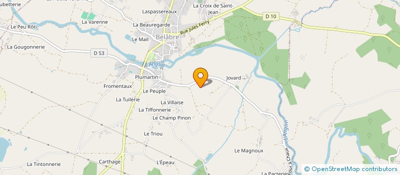 localisation de l'entreprise DOMAINE DE JOVARD à BELABRE
