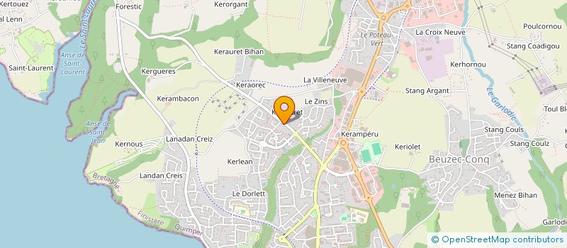 localisation de l'entreprise DOMAINE DE KERGUERES à CONCARNEAU