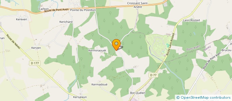 localisation de l'entreprise DOMAINE DE KERMINAOUET  TREGUNC