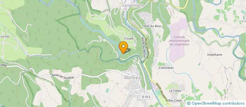 localisation de l'entreprise DOMAINE DE L'EAU VIVE à LARGENTIERE