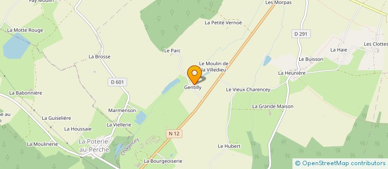 localisation de l'entreprise DOMAINE DE L'ETANG DE LA POTERIE à CHARENCEY