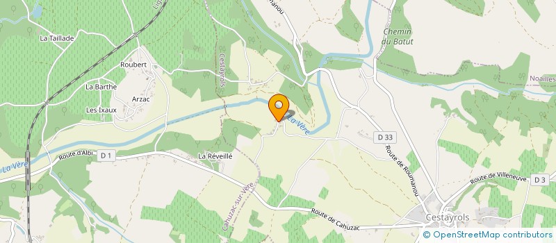 localisation de l'entreprise DOMAINE DE L'HESS  CESTAYROLS