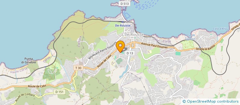 localisation de l'entreprise DOMAINE DE L'ILE ROUSSE à ALGAJOLA