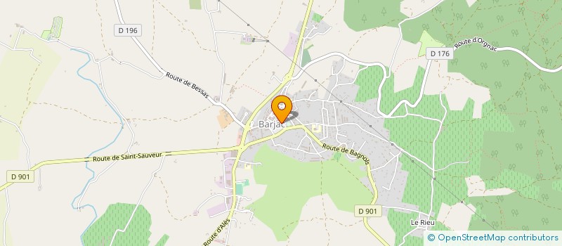 localisation de l'entreprise DOMAINE DE LA BARAQUETTE  BARJAC