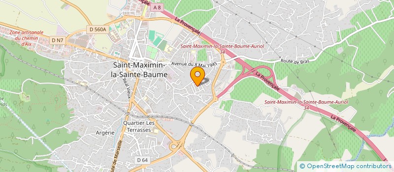 localisation de l'entreprise DOMAINE DE LA BATELIERE à ST MAXIMIN LA STE BAUME