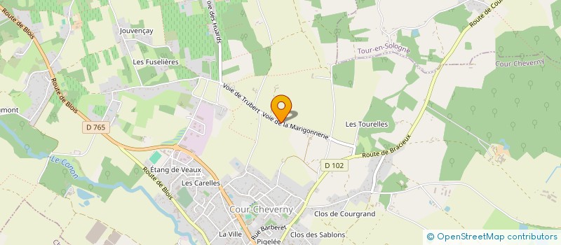 localisation de l'entreprise DOMAINE DE LA CHAMPINIERE  COUR-CHEVERNY