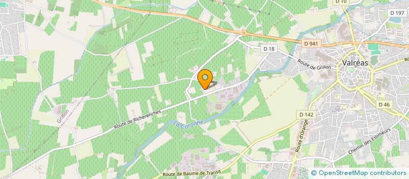 localisation de l'entreprise DOMAINE DE LA CORONNE à VALREAS