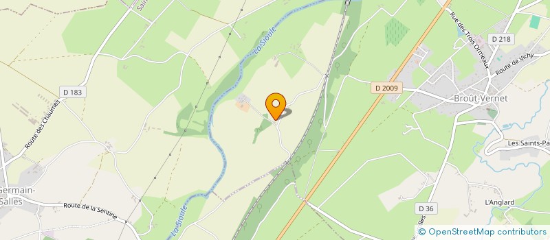 localisation de l'entreprise DOMAINE DE LA CURE  BROUT-VERNET