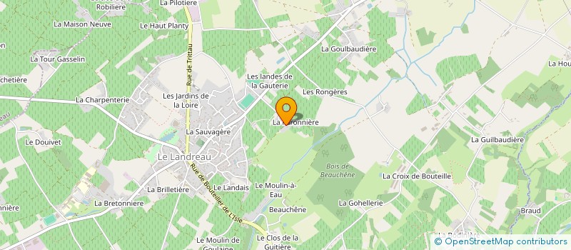 localisation de l'entreprise DOMAINE DE LA FURONNIERE à LE LANDREAU