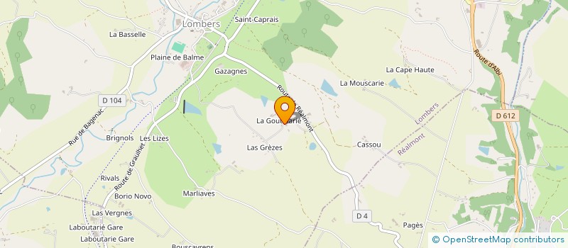 localisation de l'entreprise DOMAINE DE LA GOUTINARIE  LOMBERS