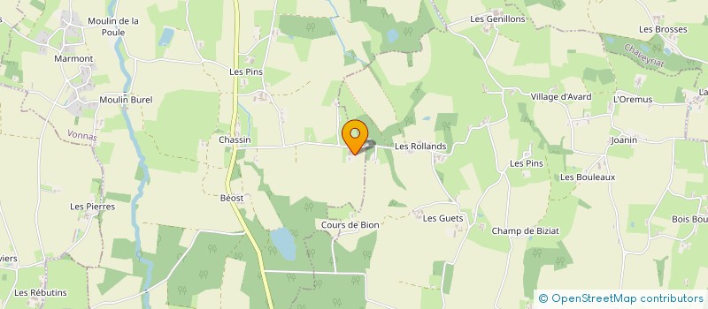 localisation de l'entreprise DOMAINE DE LA GRANGE NEUVE  VONNAS