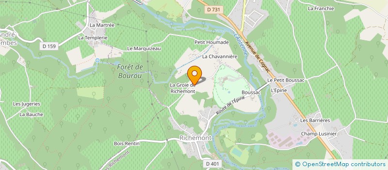 localisation de l'entreprise DOMAINE DE LA GROIE à VAL-DE-COGNAC