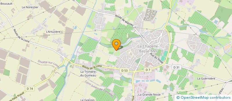 localisation de l'entreprise DOMAINE DE LA JOUSSELINIERE à SAINT-JULIEN-DE-CONCELLES