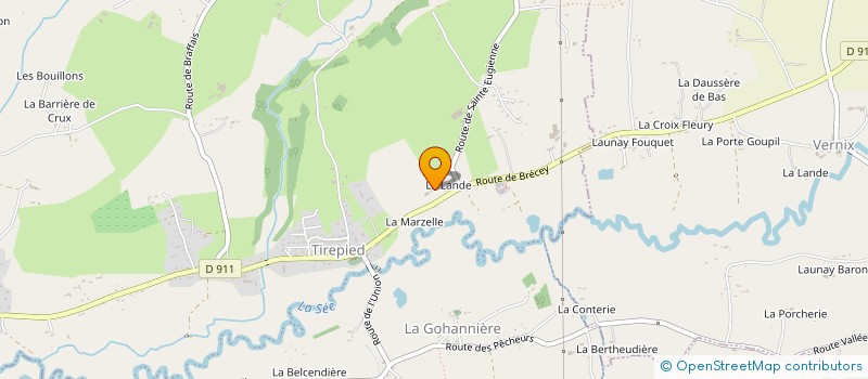 localisation de l'entreprise DOMAINE DE LA LANDE  TIREPIED-SUR-SEE