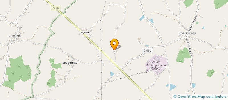 localisation de l'entreprise DOMAINE DE LA LOGE DES BIDEAUX à ROUSSINES