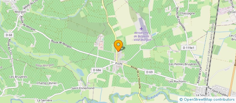 localisation de l'entreprise DOMAINE DE LA NOISERAIE  BELLEVILLE-EN-BEAUJOLAIS