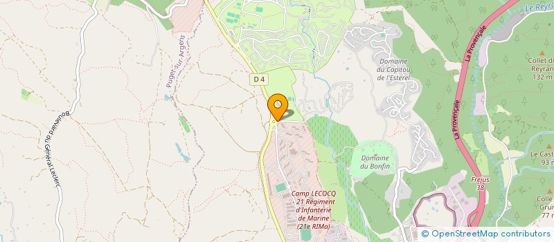 localisation de l'entreprise DOMAINE DE LA PIERRE VERTE à FREJUS