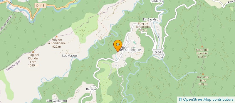 localisation de l'entreprise DOMAINE DE LA POMAREDE  SERRALONGUE