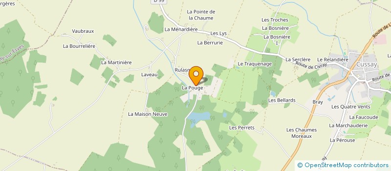 localisation de l'entreprise DOMAINE DE LA POUGE  CUSSAY