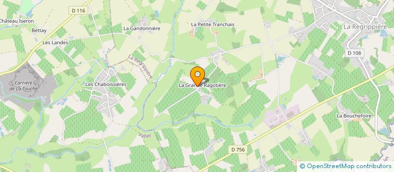 localisation de l'entreprise DOMAINE DE LA RAGOTIERE à LA REGRIPPIERE