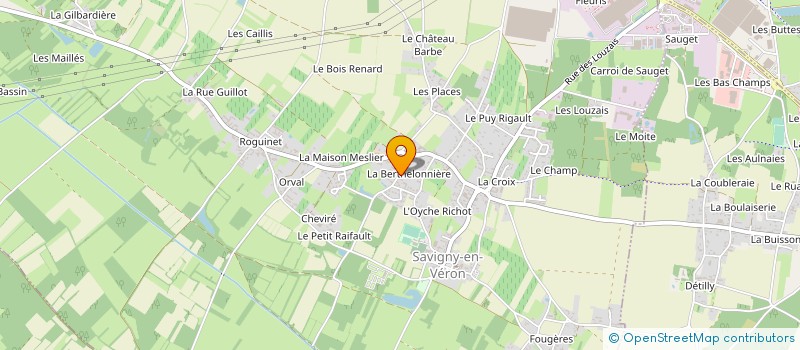 localisation de l'entreprise DOMAINE DE LA ROCHE HONNEUR  SAVIGNY EN VERON