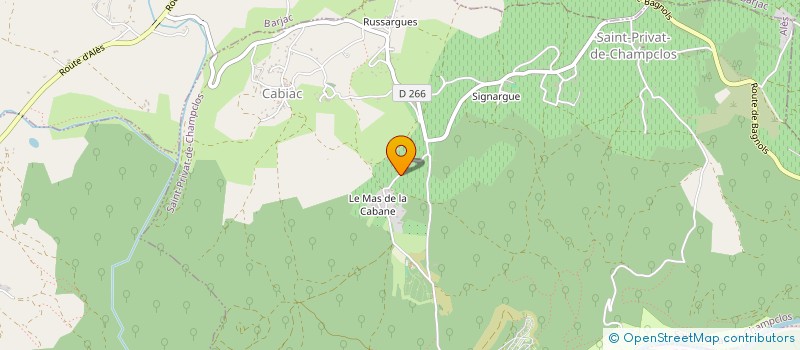 localisation de l'entreprise DOMAINE DE LA SABLIERE à SAINT-PRIVAT-DE-CHAMPCLOS