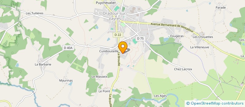localisation de l'entreprise DOMAINE DE LA TARDOIRE à ORADOUR-SUR-VAYRES