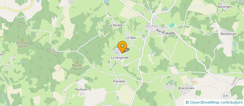 localisation de l'entreprise DOMAINE DE LA VERGNOLLE à ROCHES