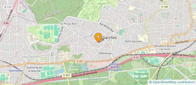 localisation de l'entreprise DOMAINE DE LA VOLIERE à GARCHES