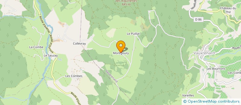 localisation de l'entreprise DOMAINE DE MONTGOURY  VAUXRENARD