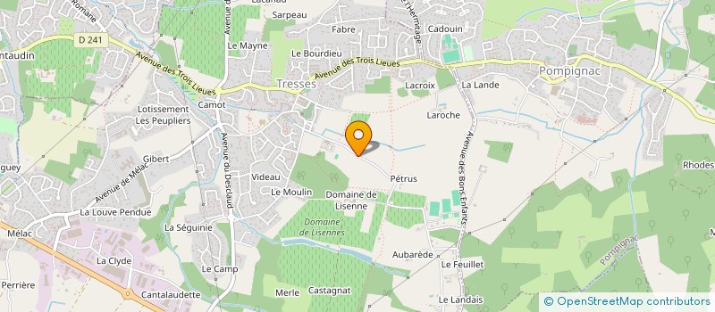 localisation de l'entreprise DOMAINE DE PALOT  TRESSES