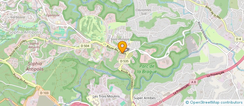 localisation de l'entreprise DOMAINE DE PAMPELONNE  BIOT