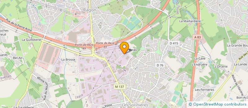 localisation de l'entreprise DOMAINE DE PRIAPE à REZE