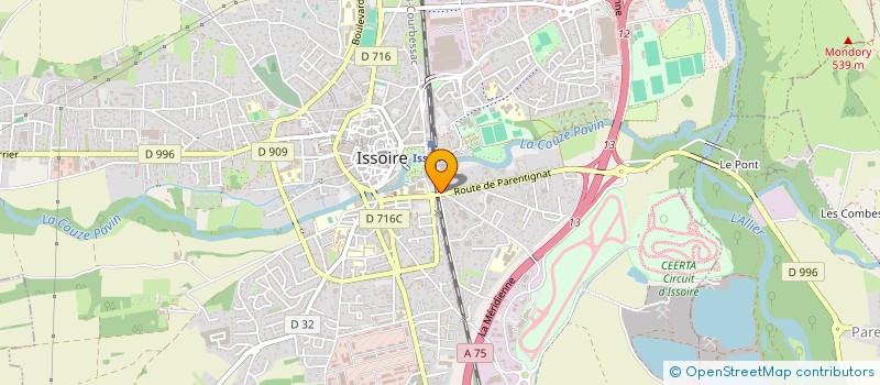 localisation de l'entreprise DOMAINE DE ROCPIERRE  ISSOIRE