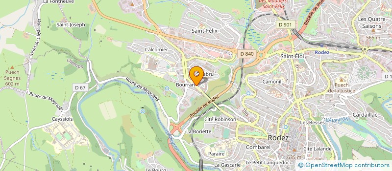 localisation de l'entreprise DOMAINE DE SAINT FELIX à RODEZ