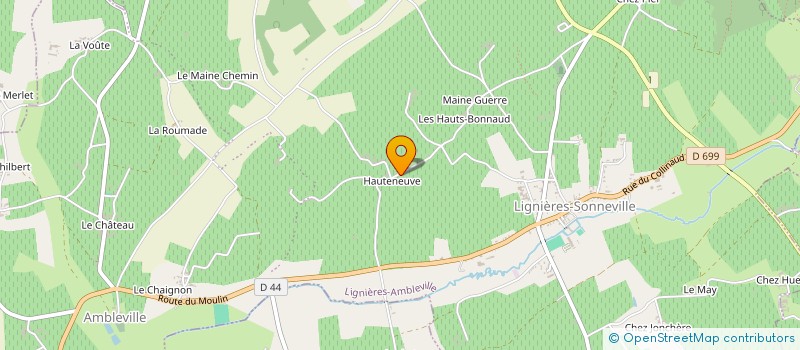 localisation de l'entreprise DOMAINE DE ST PREUIL à LIGNIERES-AMBLEVILLE