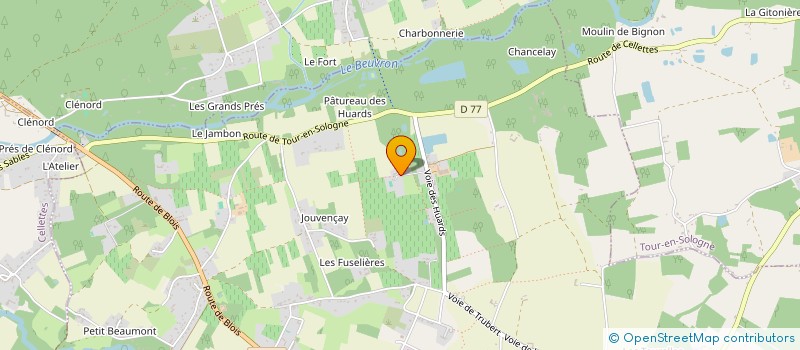 localisation de l'entreprise DOMAINE DE VEILLOUX  COUR-CHEVERNY