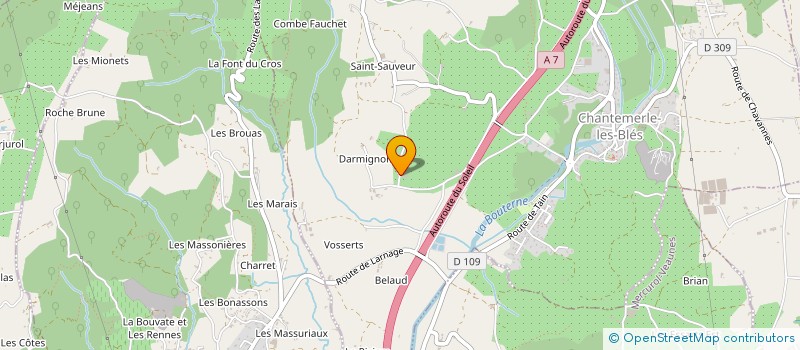 localisation de l'entreprise DOMAINE DES 4 N  CHANTEMERLE-LES-BLES