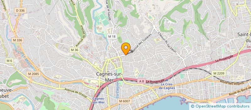 localisation de l'entreprise DOMAINE DES ASPRES à CAGNES-SUR-MER
