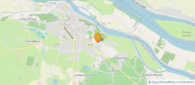 localisation de l'entreprise DOMAINE DES COTEAUX DE MONTJEAN à MAUGES-SUR-LOIRE