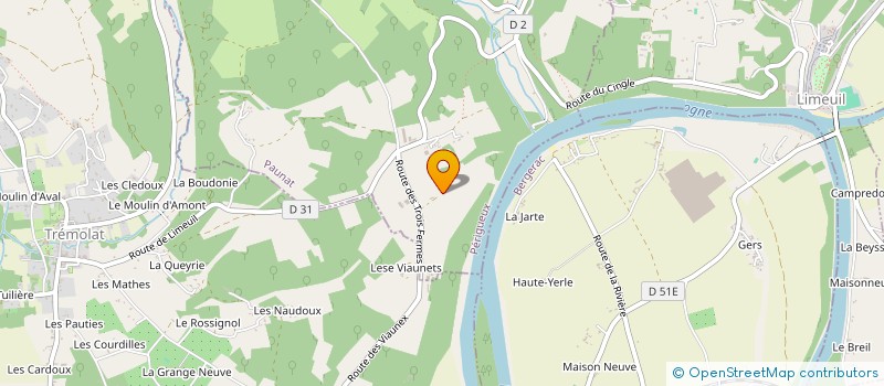 localisation de l'entreprise DOMAINE DES FALAISES  PAUNAT