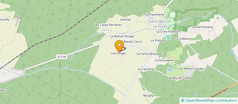 localisation de l'entreprise DOMAINE DES FORGES  SAINT-BENOIT-LA-FORET
