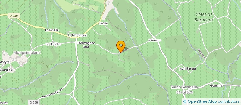 localisation de l'entreprise DOMAINE DES GRANDES MAISONS  SAINTE-CROIX-DU-MONT