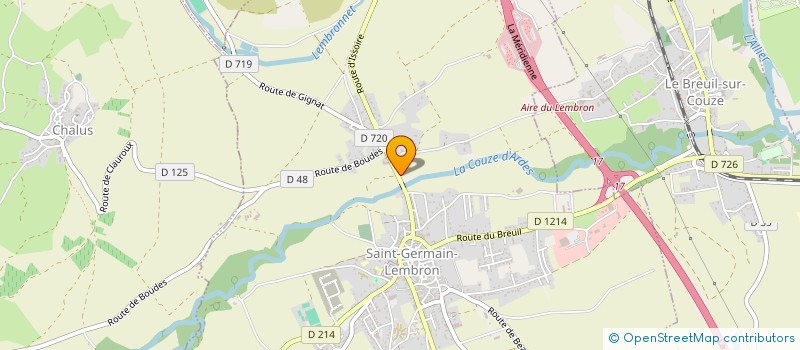 localisation de l'entreprise DOMAINE DES LILAS  SAINT-GERMAIN-LEMBRON