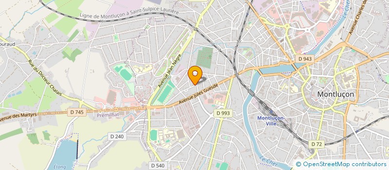 localisation de l'entreprise DOMAINE DES RUISSEAUX  MONTLUCON