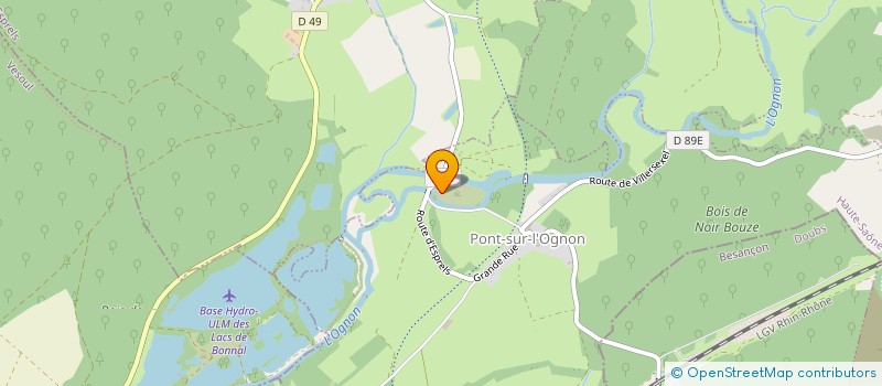 localisation de l'entreprise DOMAINE DES TUILERIES  PONT SUR L'OGNON