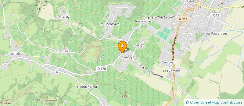 localisation de l'entreprise DOMAINE DESVIGNES à GIVRY