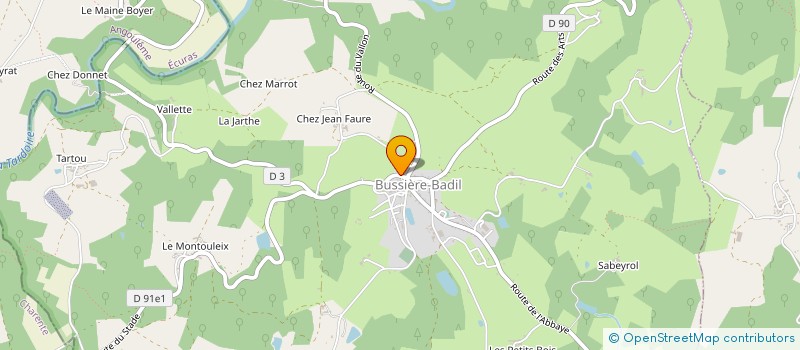 localisation de l'entreprise DOMAINE DU BANARET  BUSSIERE-BADIL