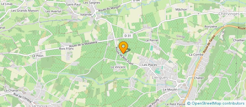localisation de l'entreprise DOMAINE DU BOIS D'OREE à PORTE-DES-PIERRES-DOREES